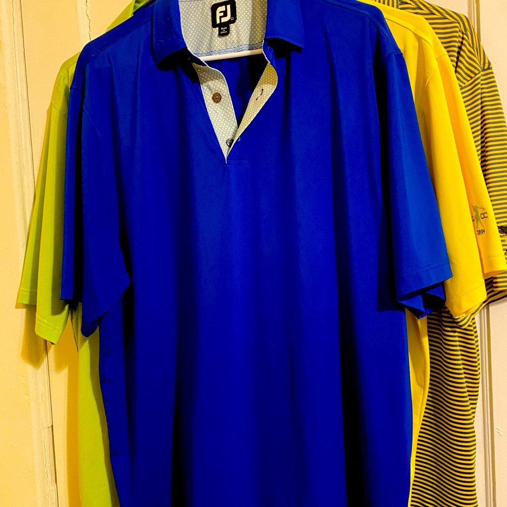 FJ Funjoy Mens Polo Golf Shirts, Set of 4, Size Lg